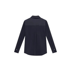 Mint Velvet Navy Satin Utility Shirt